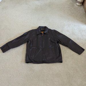 Men's Like New Brown Leather Jacket